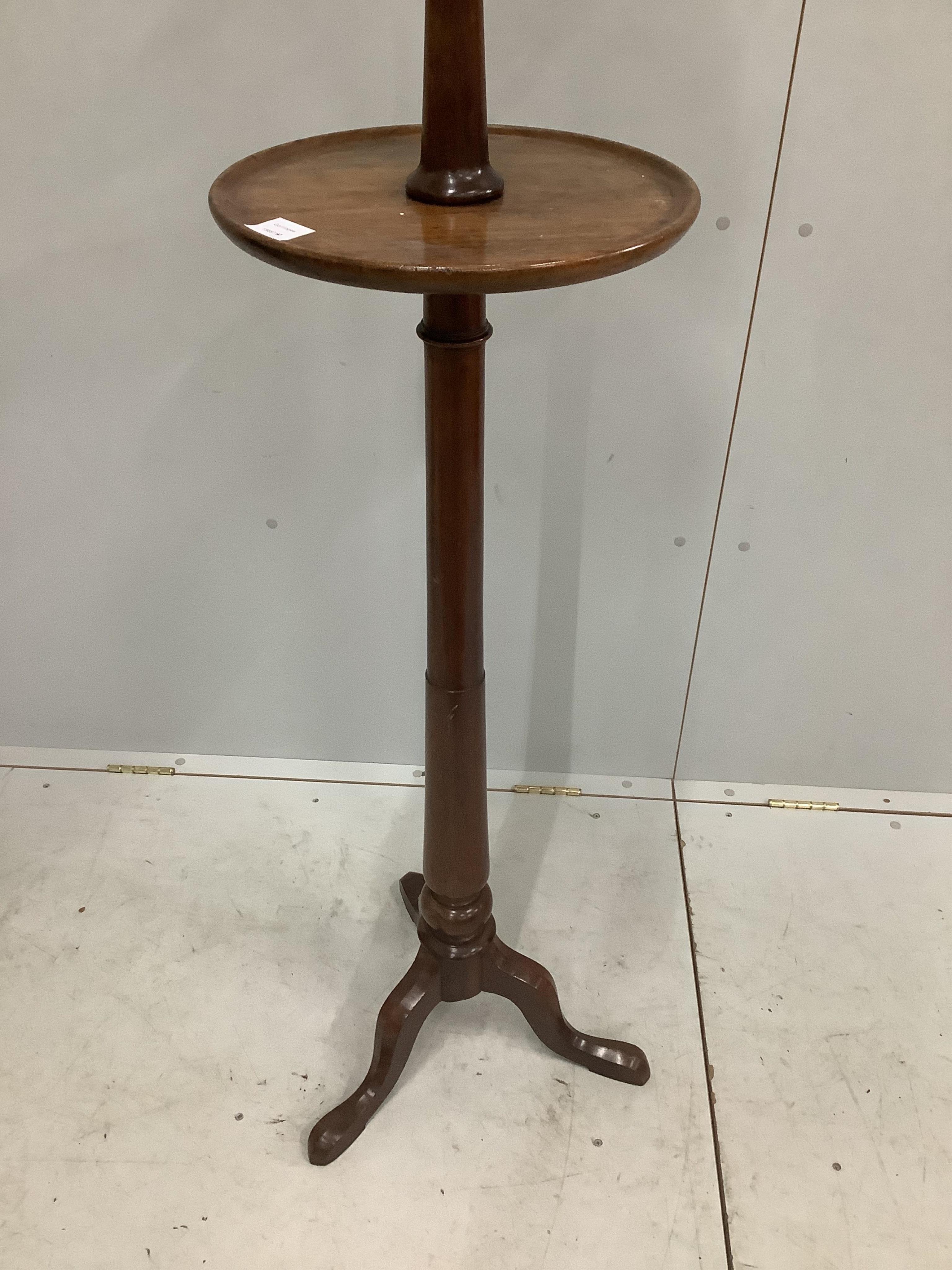 A Victorian mahogany shaving stand, height 154cm. Condition - fair